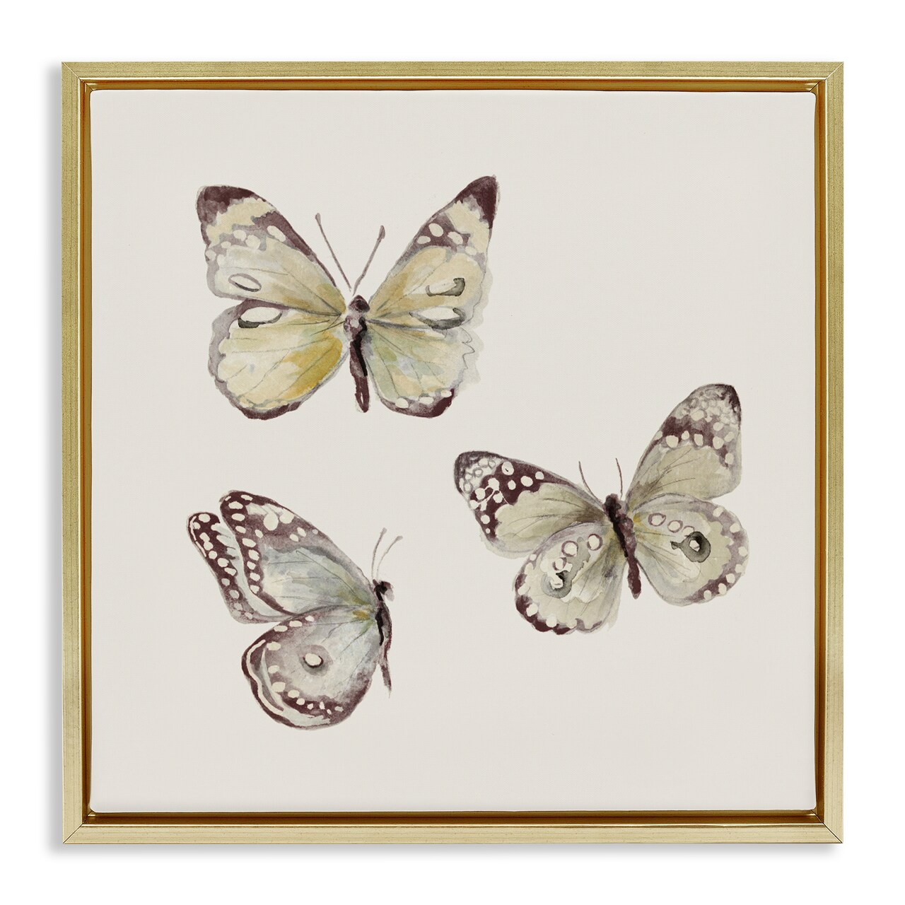 Stupell Industries Delicate Butterflies on Beige Floating Frame, design by Patricia Pinto